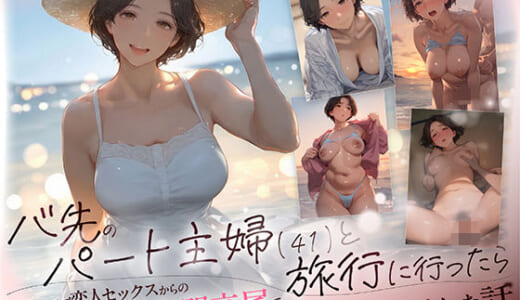 同人誌:バ先のパート主婦（41） と旅行に行ったらいちゃラブ恋人セックスからの性欲剥き出し本能全開交尾で2日間セックスしまくった話