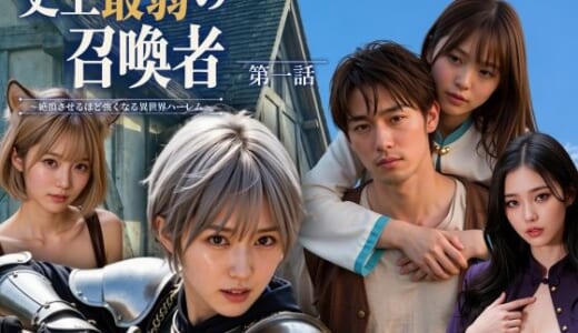 同人ゲーム:史上最弱の召喚者 〜絶頂させるほど強くなる異世界ハーレム〜 第一話＜ノベルゲーム＞（実写系）